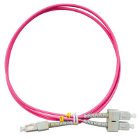 Патчкорд SC/APC-SC/UPC 0.5м ОМ4 50/125 Duplex