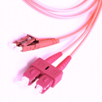 Патчкорд LC/APC-SC/UPC ОМ4 50/125 0.5m Duplex